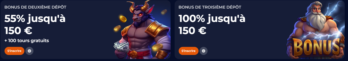 Bonus exclusifs du Club VIP Nine casino