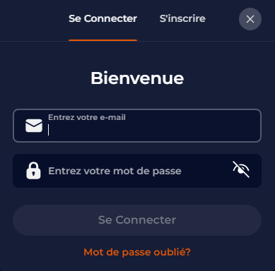 Connexion des membres du Nine casino