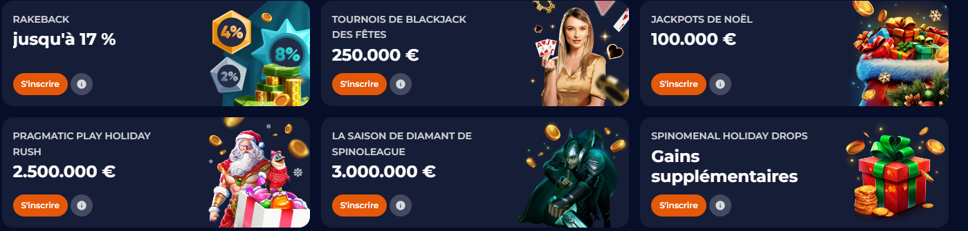 Jackpots de Noel du Nine casino