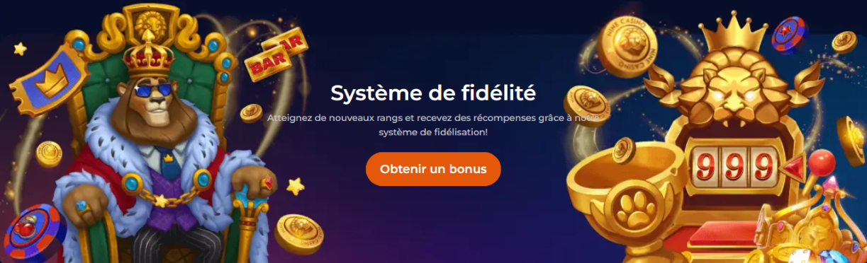 Systeme de fidelite du Nine casino